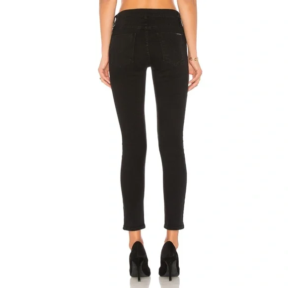 NWT Hudson Jeans Nico Mid-Rise Ankle Skinny Jeans Black 26x25